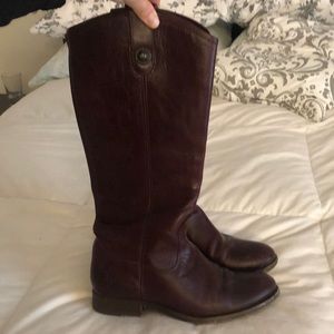 Frye Melissa Button Boots, Burgundy